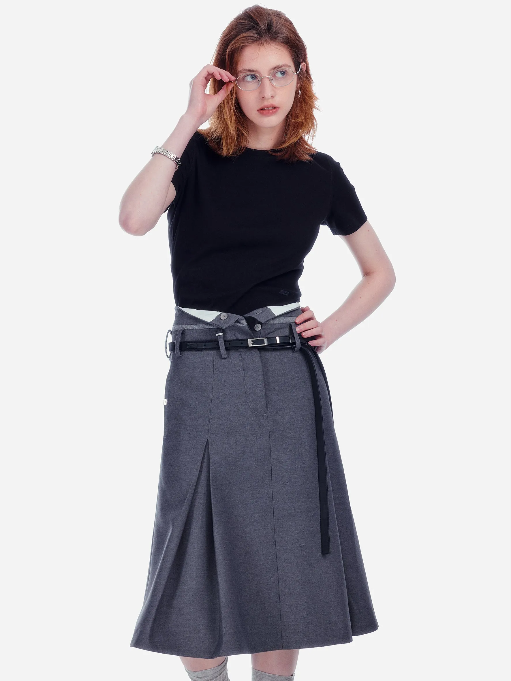 009 - Fold-Over Midiskirt