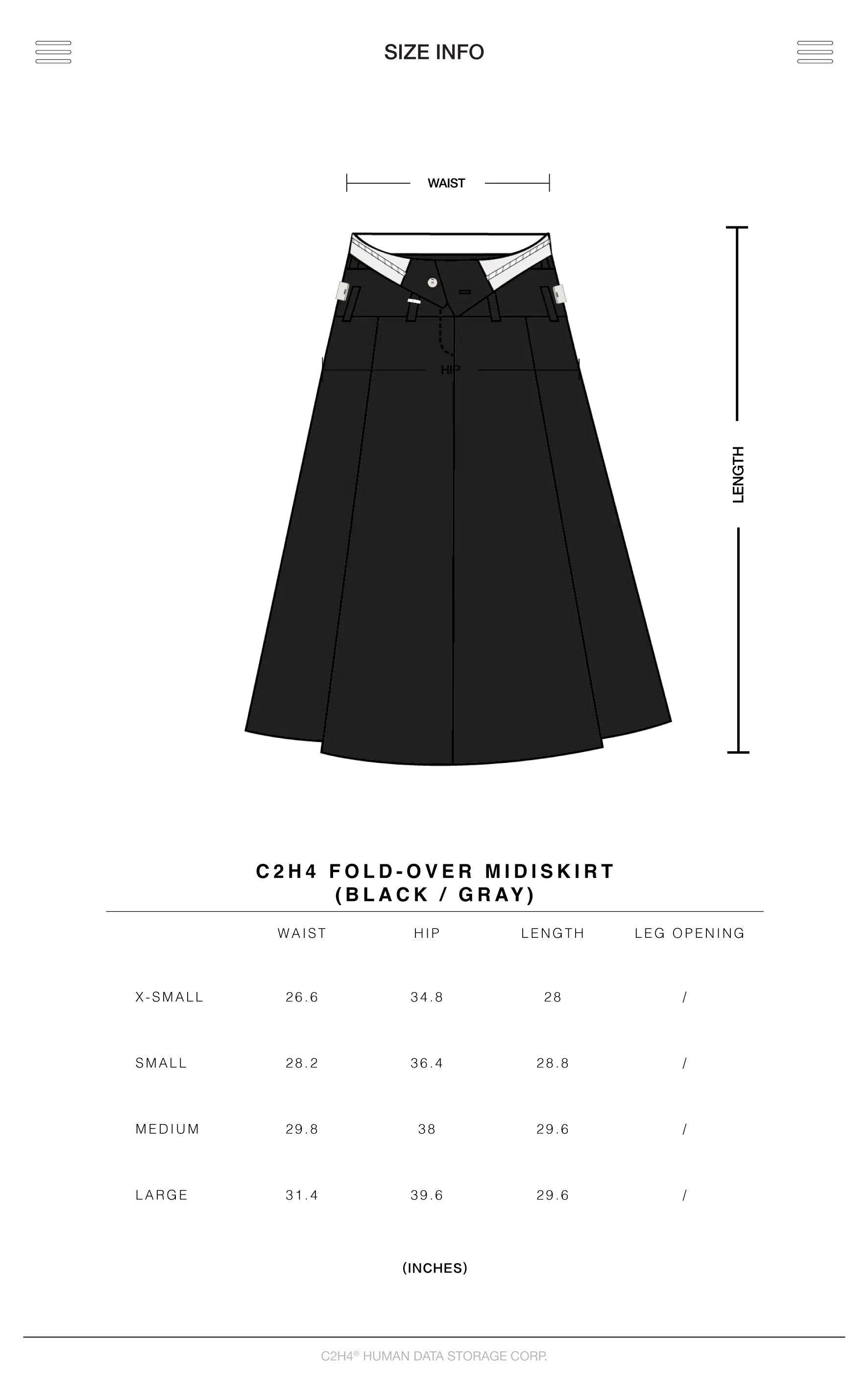 009 - Fold-Over Midiskirt