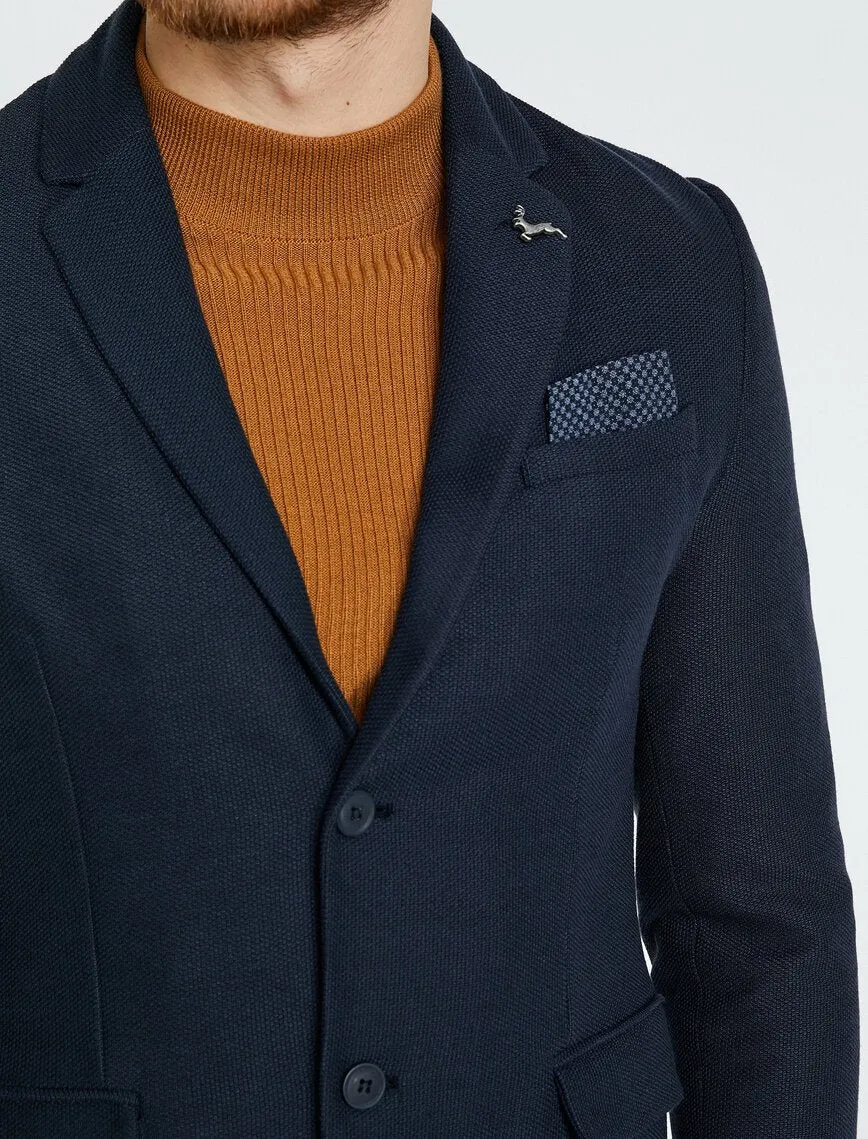 10825 Navy Plain Blazer