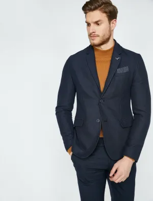 10825 Navy Plain Blazer