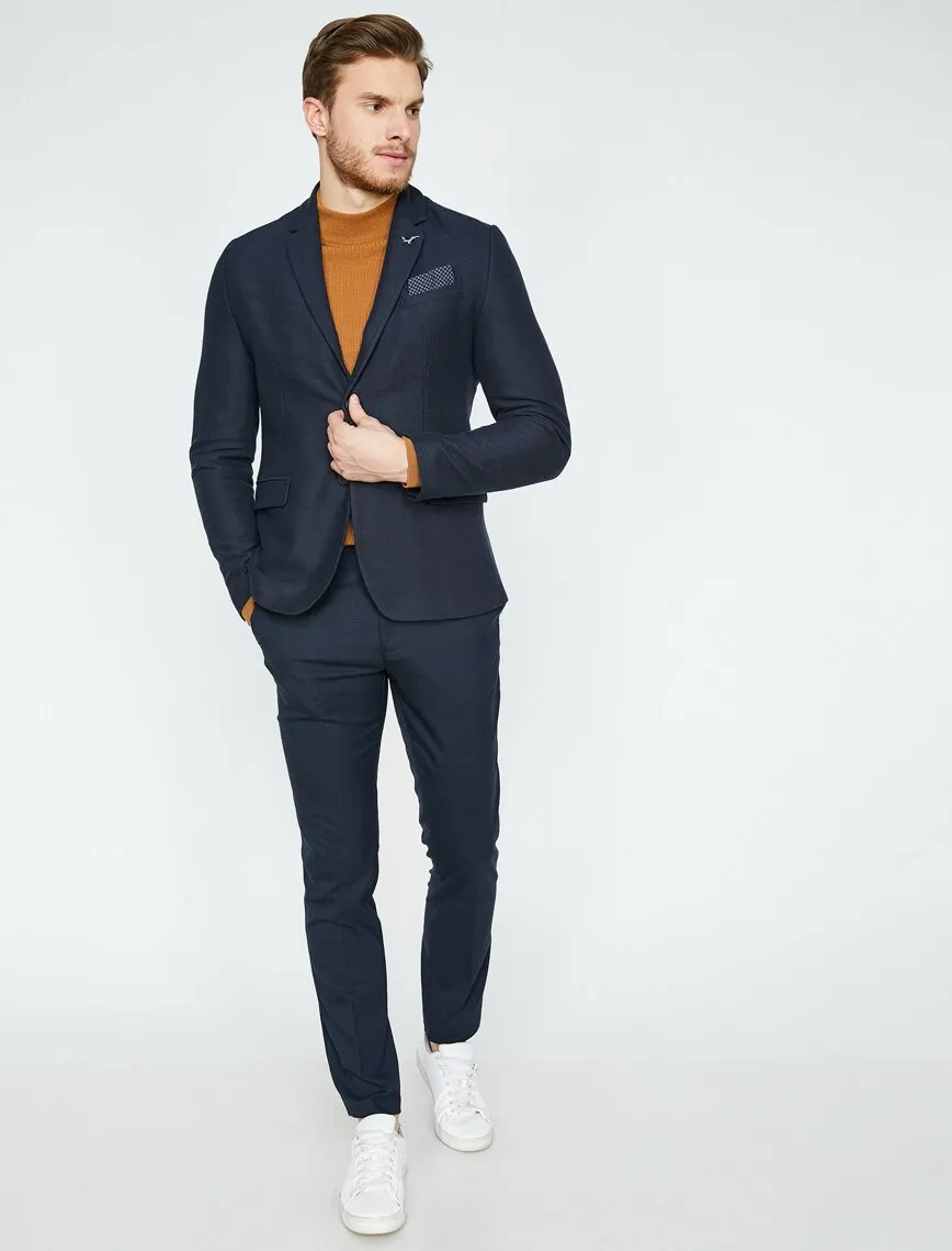 10825 Navy Plain Blazer
