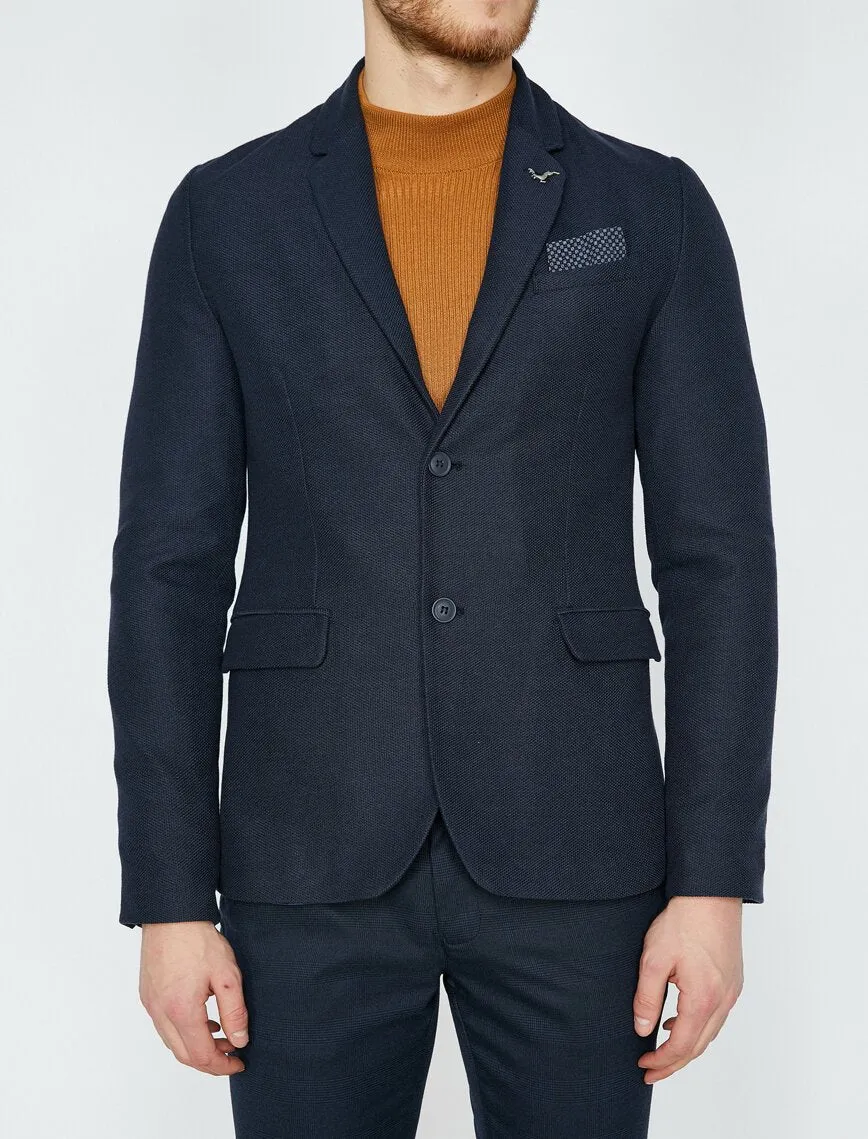 10825 Navy Plain Blazer