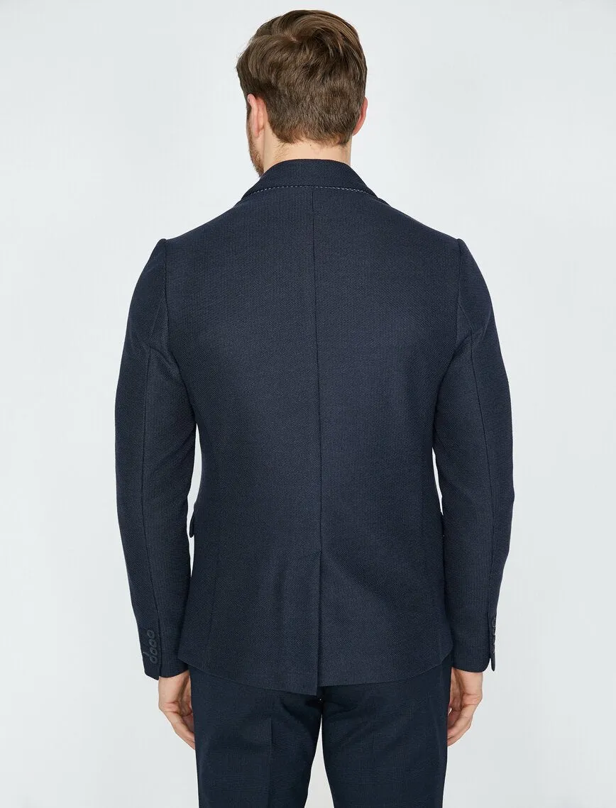 10825 Navy Plain Blazer