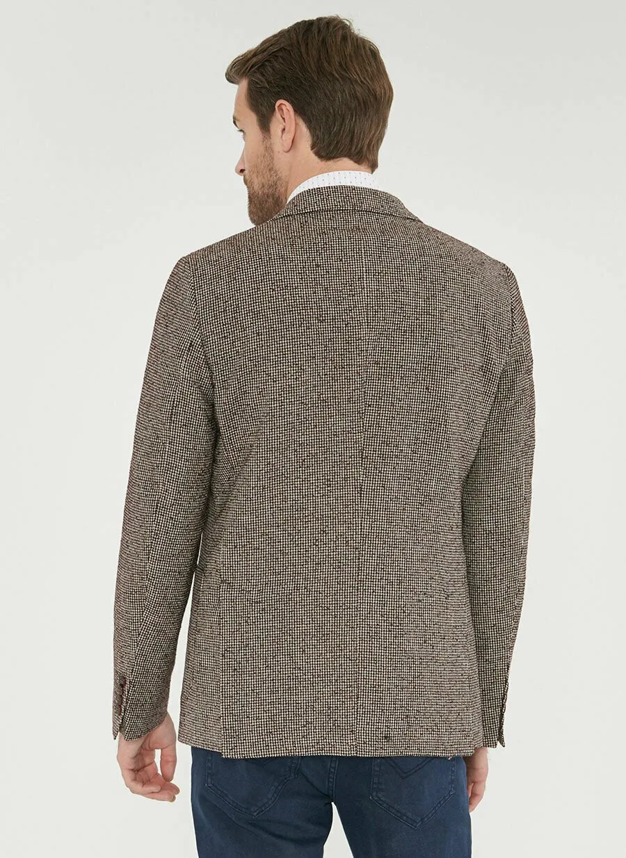 16898 Burgundy Regular Fit Jacket