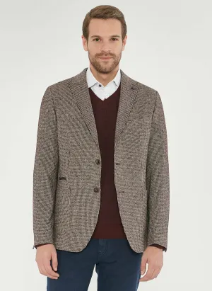 16898 Burgundy Regular Fit Jacket
