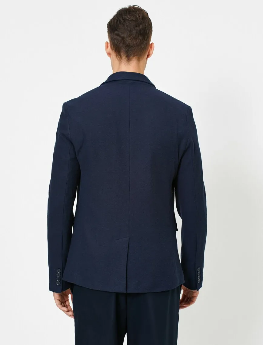 17511 Navy Two Button Jacket