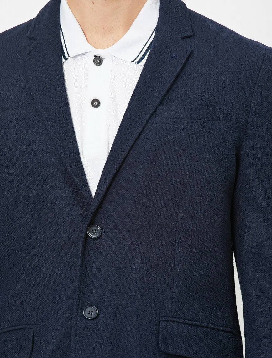 17511 Navy Two Button Jacket
