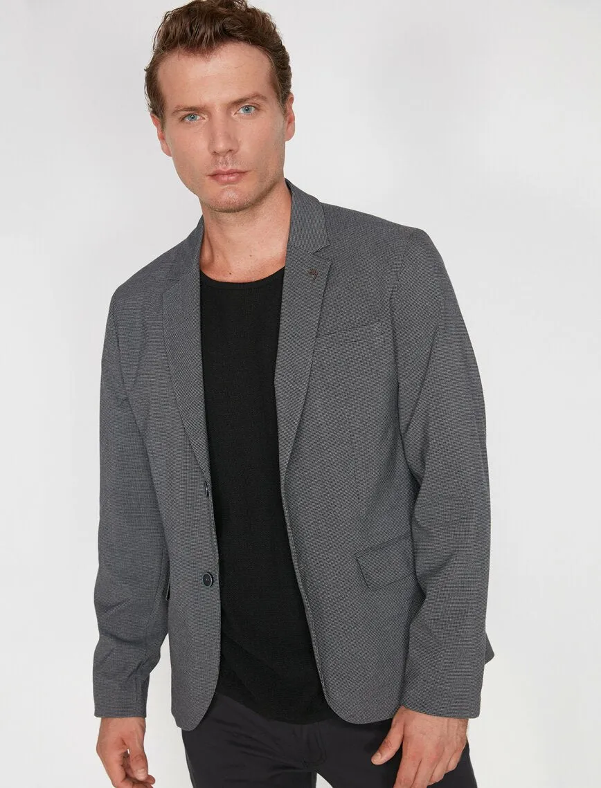 17514 Anthracite Button Detailed Jacket