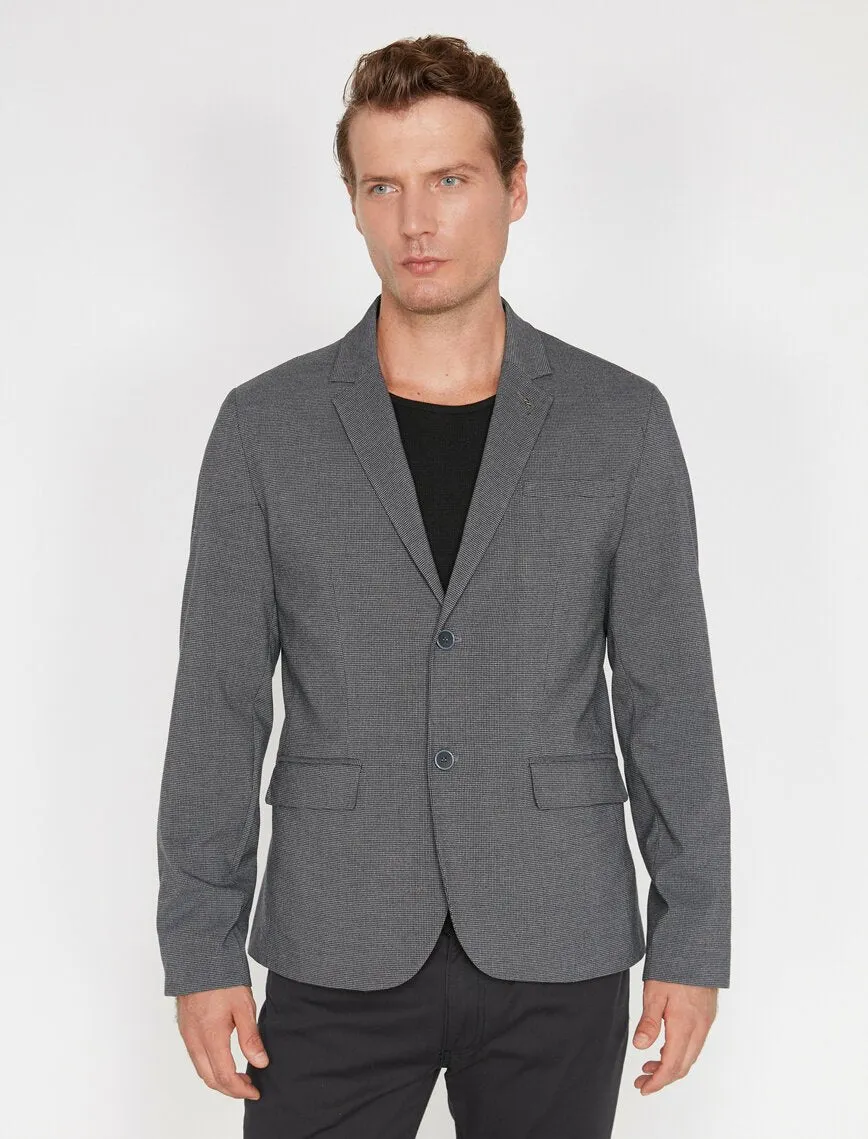17514 Anthracite Button Detailed Jacket