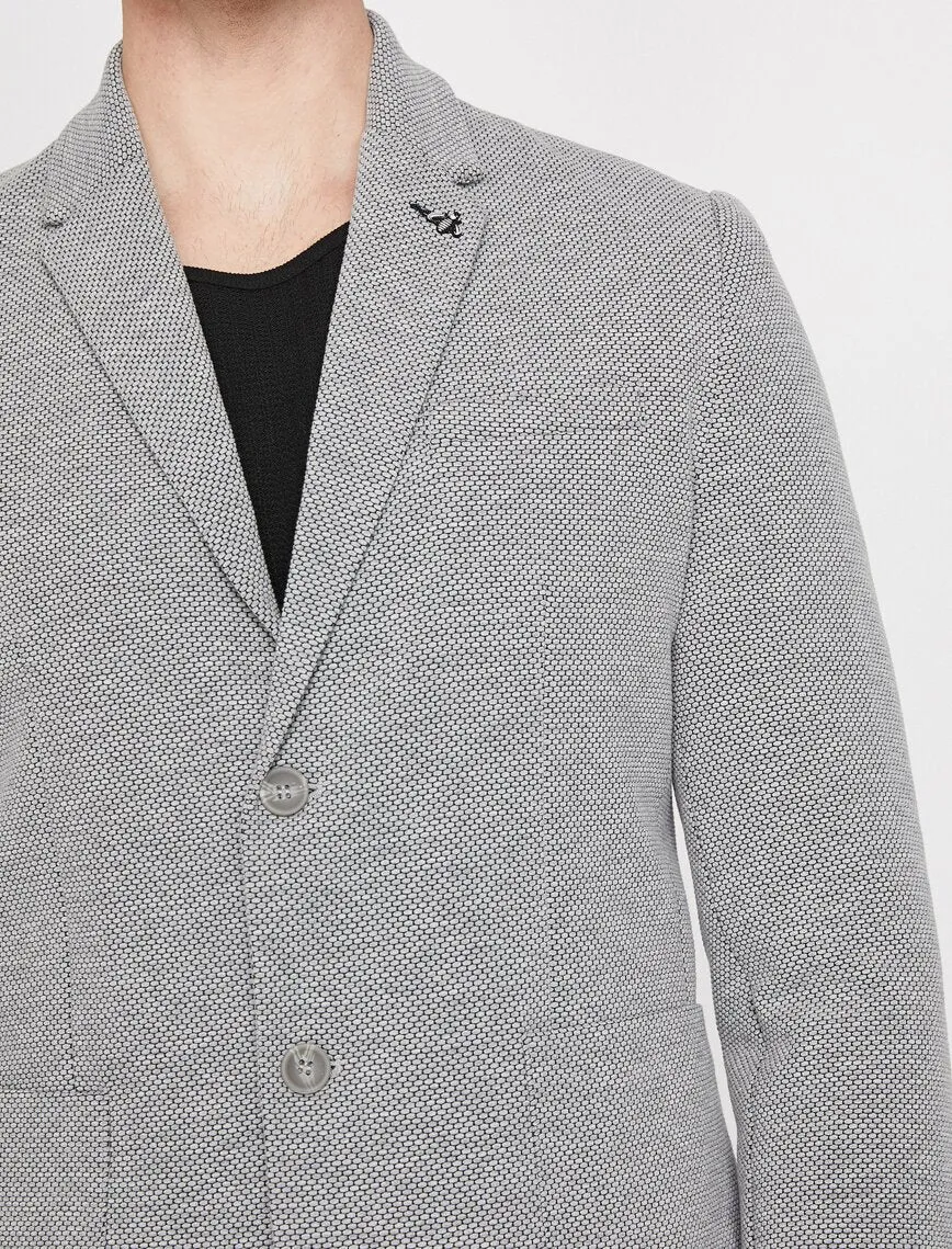 17516 Grey Pocket Detailed Blazer