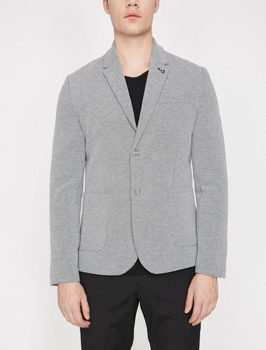 17516 Grey Pocket Detailed Blazer