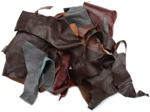 2-Lb Assorted Leather Scraps. Great for Crafts