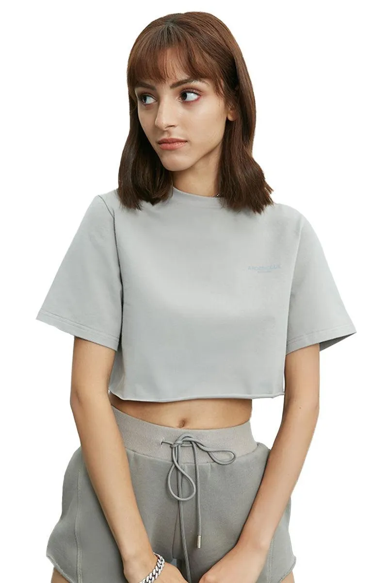 Ash Grey Crop T-Shirt
