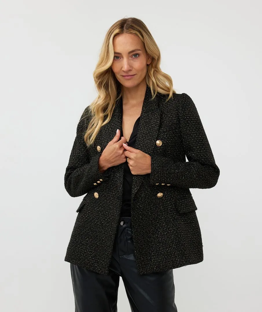 Brigida Boucle Blazer Long - EsQualo W2417700