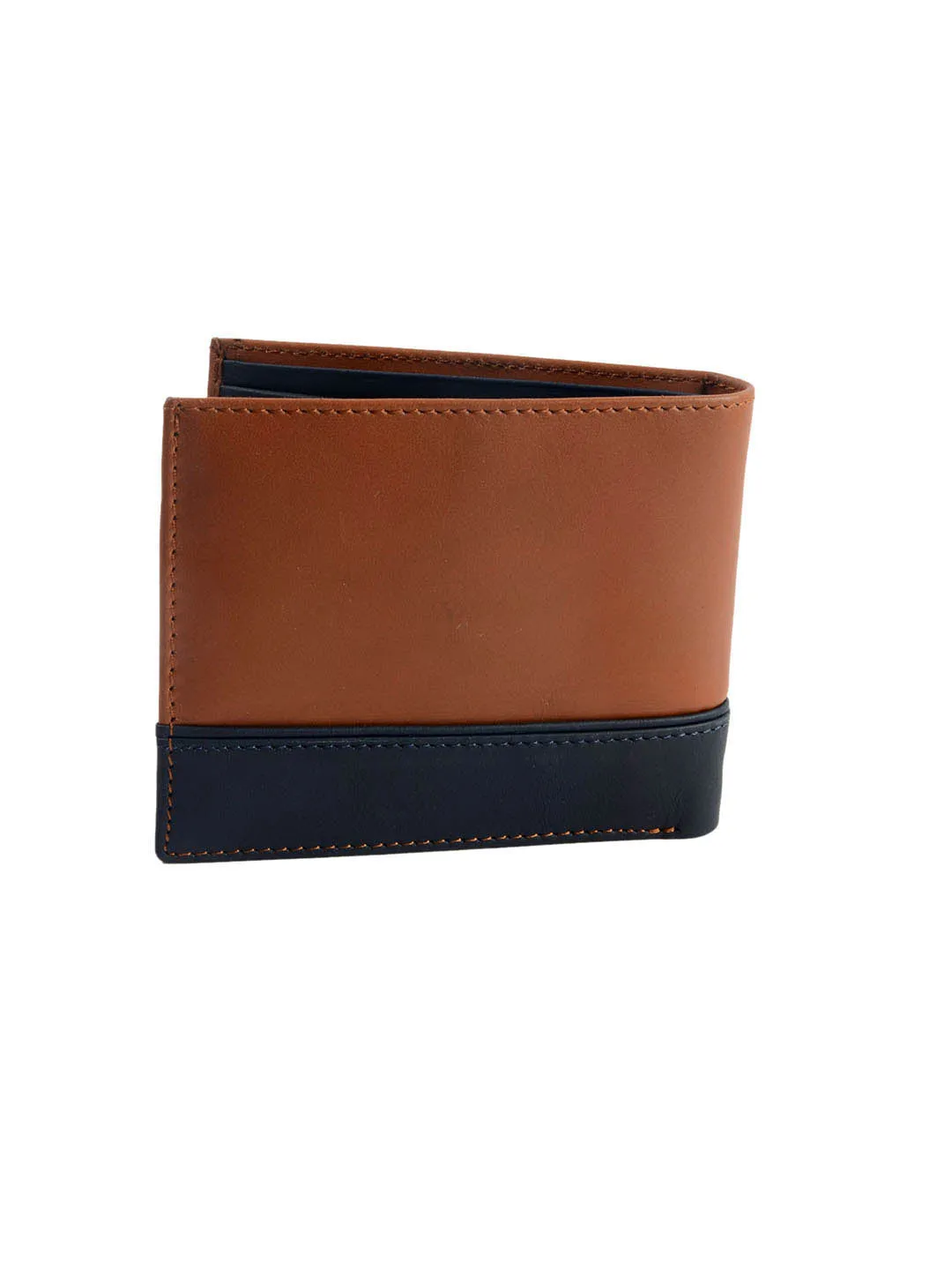 BS-3017 TAN/BLUE LEATHER WALLETS