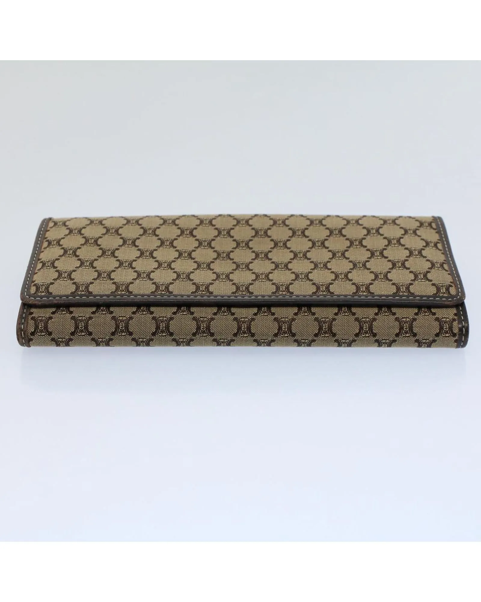 Canvas Beige Long Wallet with Multiple Compartments