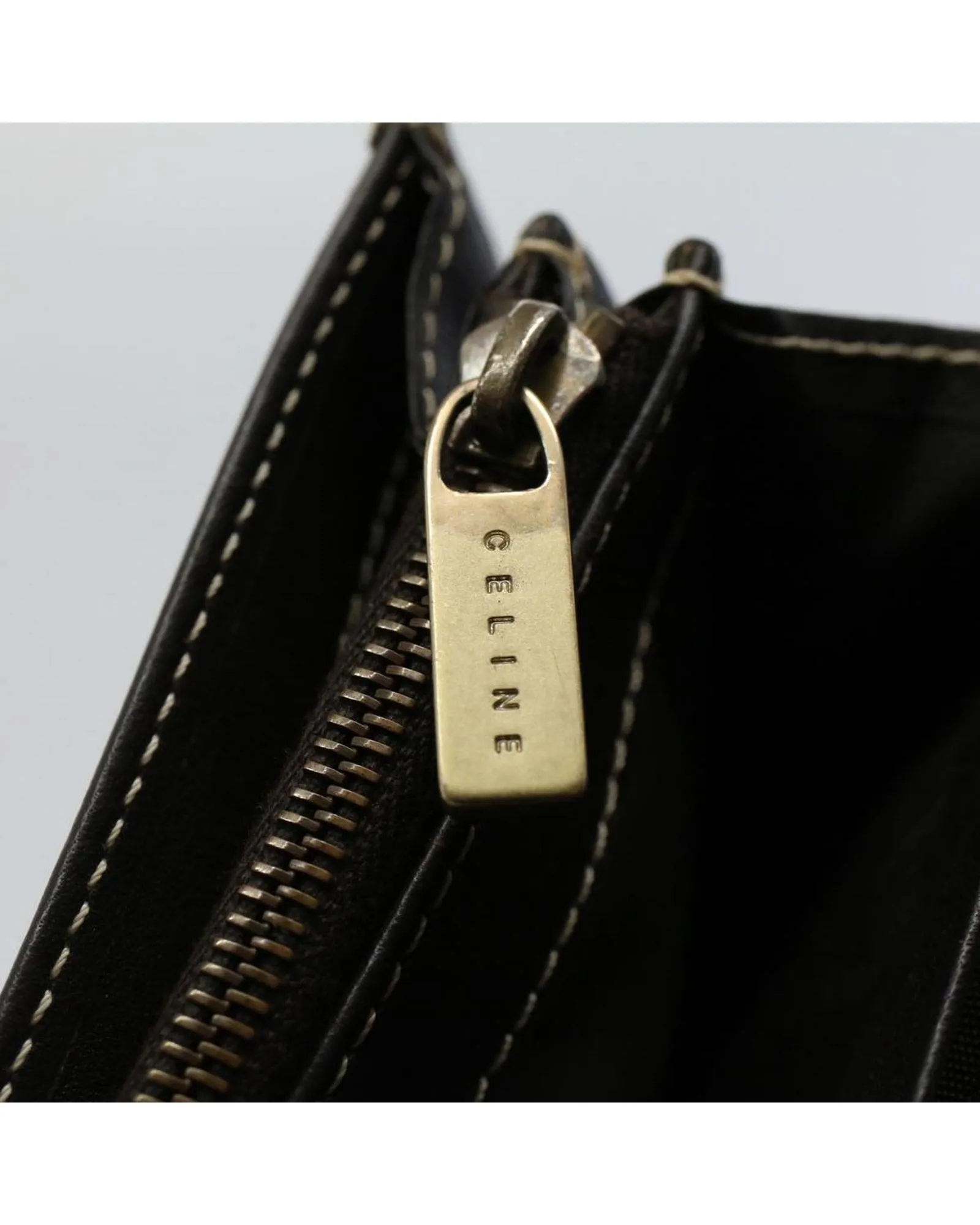 Canvas Beige Long Wallet with Multiple Compartments