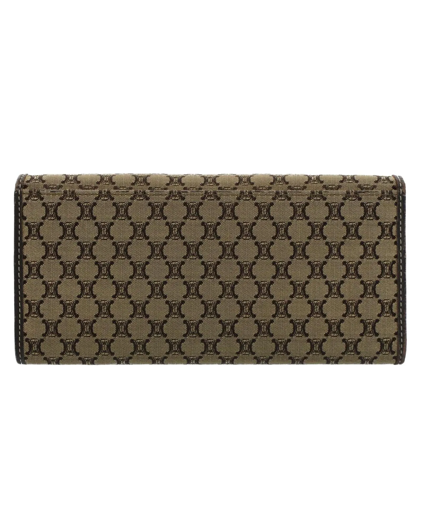 Canvas Beige Long Wallet with Multiple Compartments