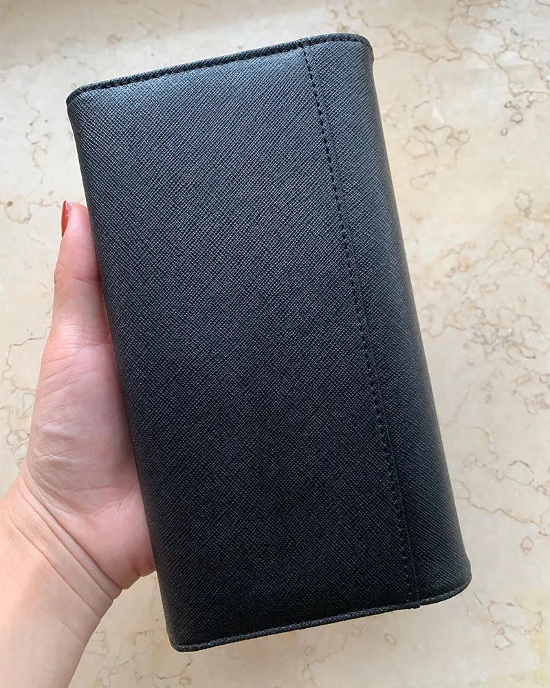 CityMile wallet，Front Pocket Wallet for Men  Blocking Leather Bifold Wallet with ID Window (Coal)