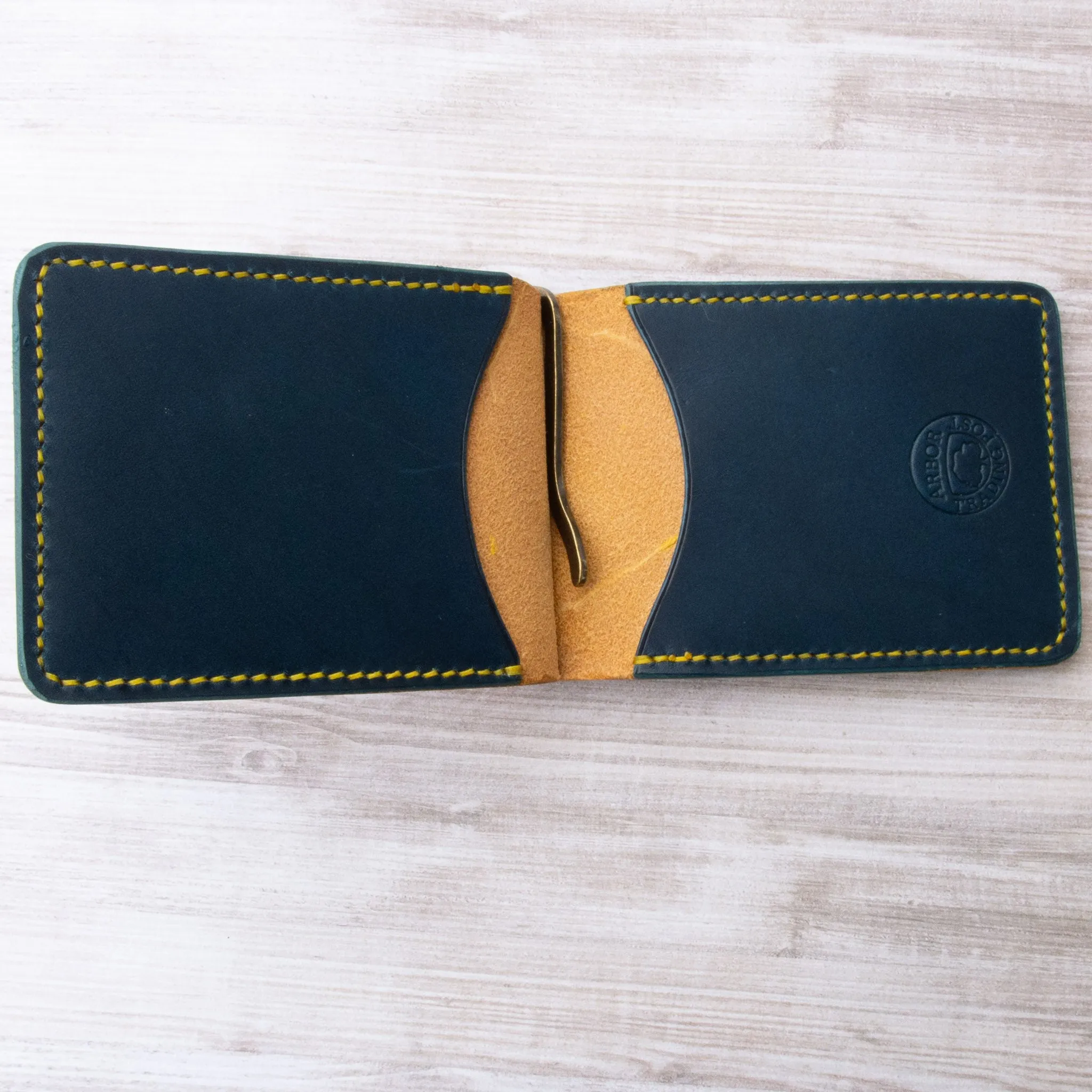 Colorblock Slim Money Clip Bifold Wallet