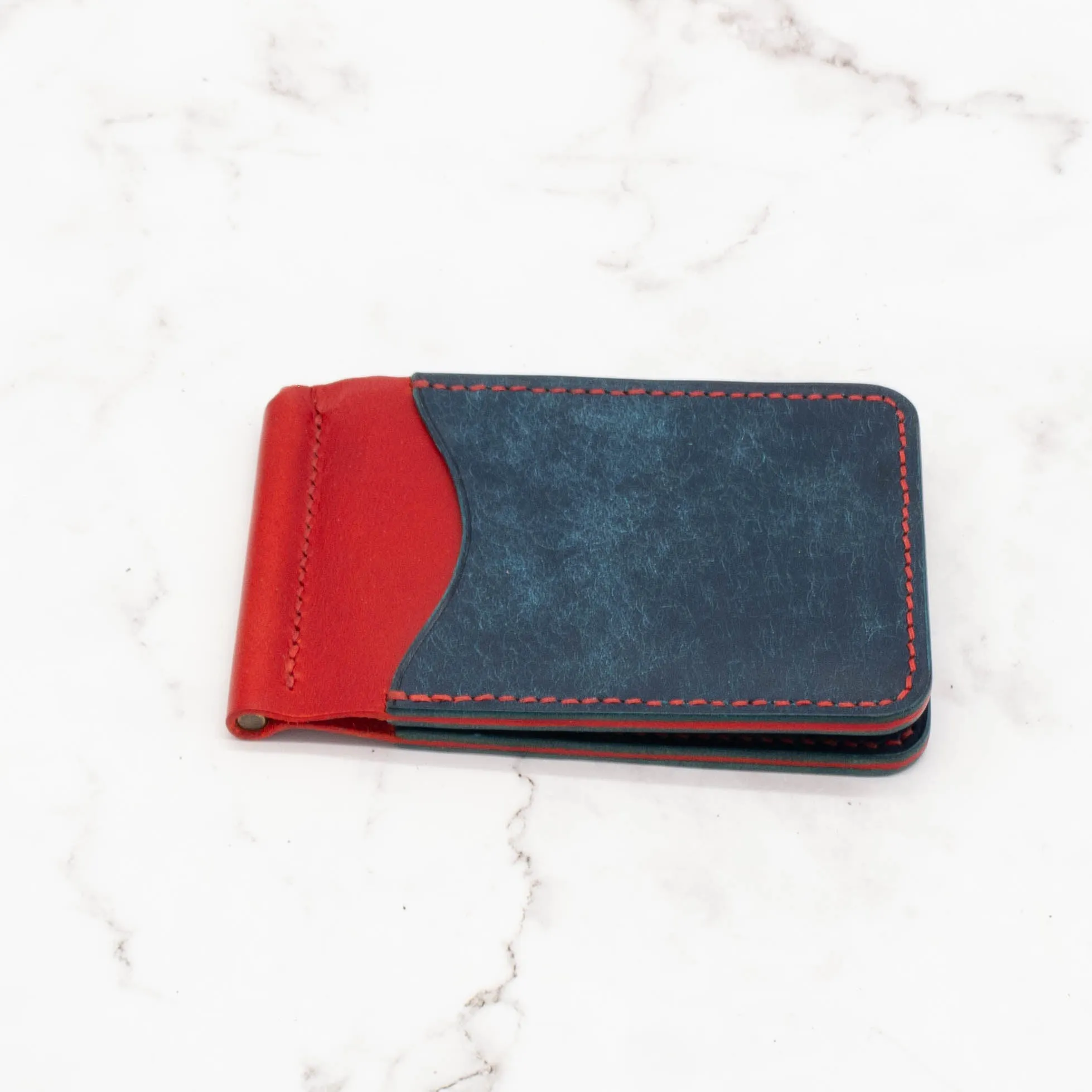Colorblock Slim Money Clip Bifold Wallet