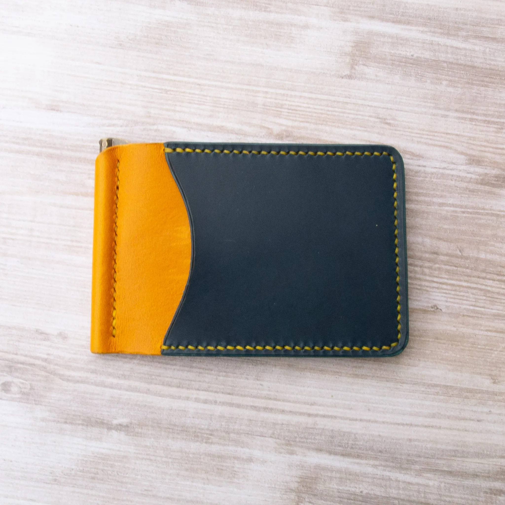 Colorblock Slim Money Clip Bifold Wallet