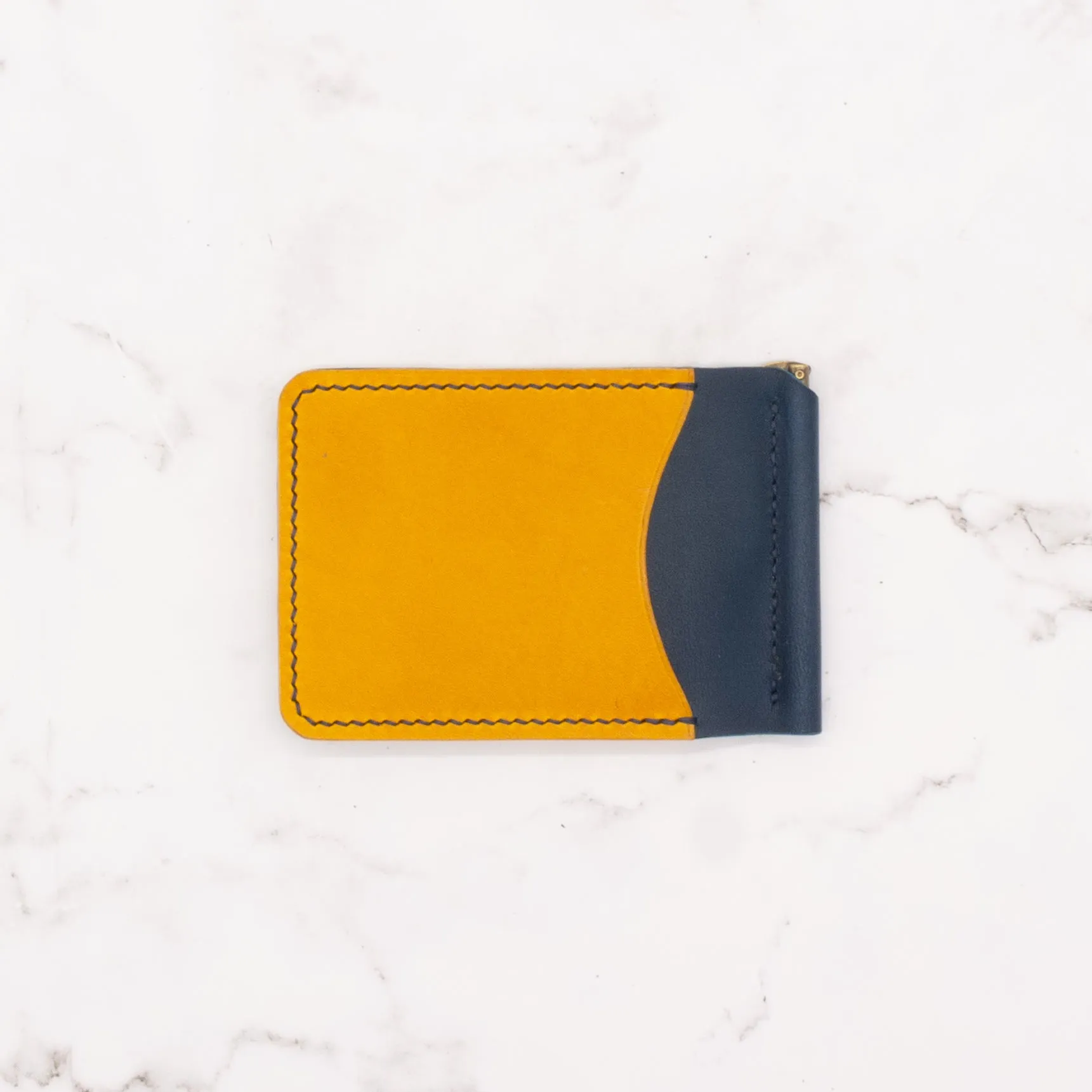 Colorblock Slim Money Clip Bifold Wallet