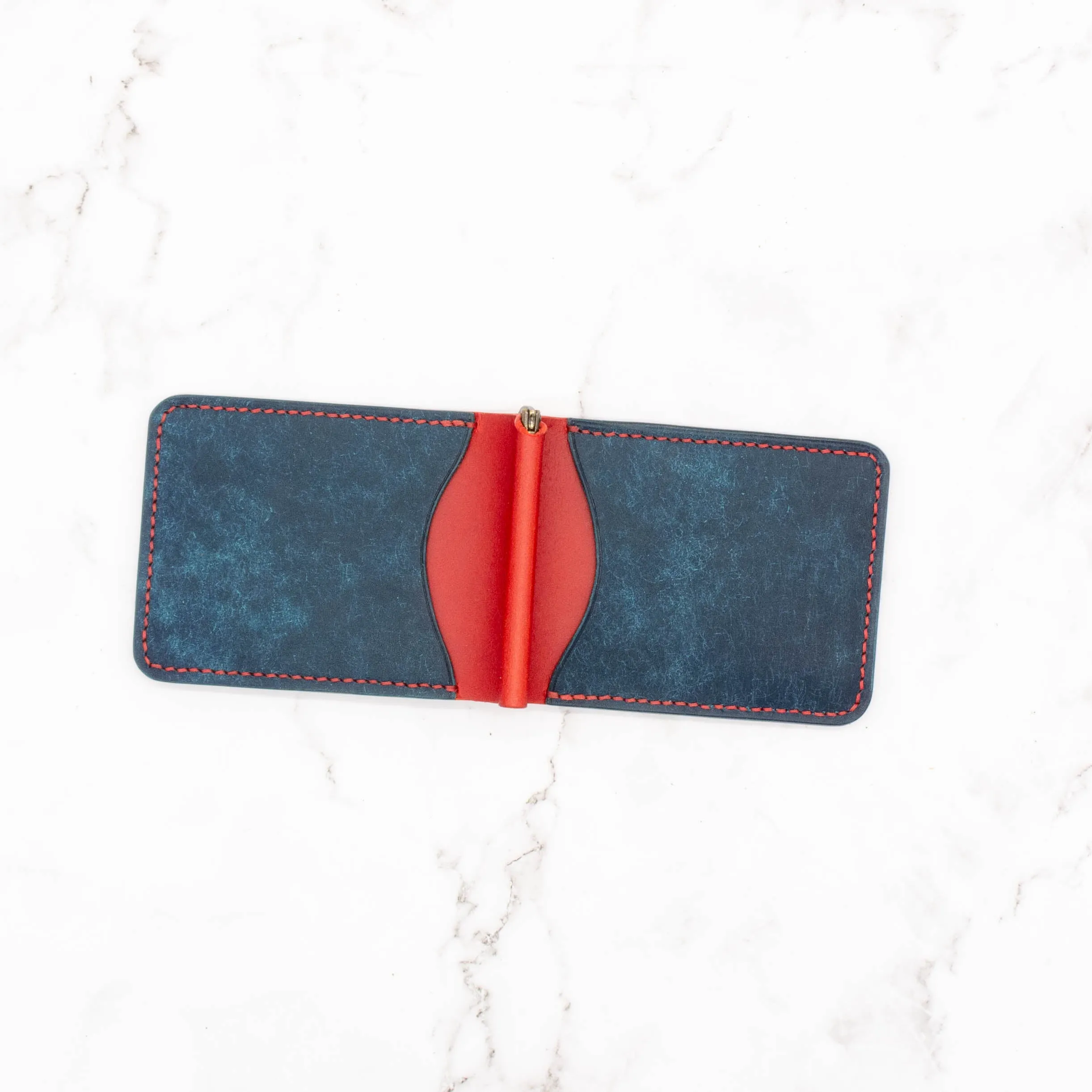 Colorblock Slim Money Clip Bifold Wallet