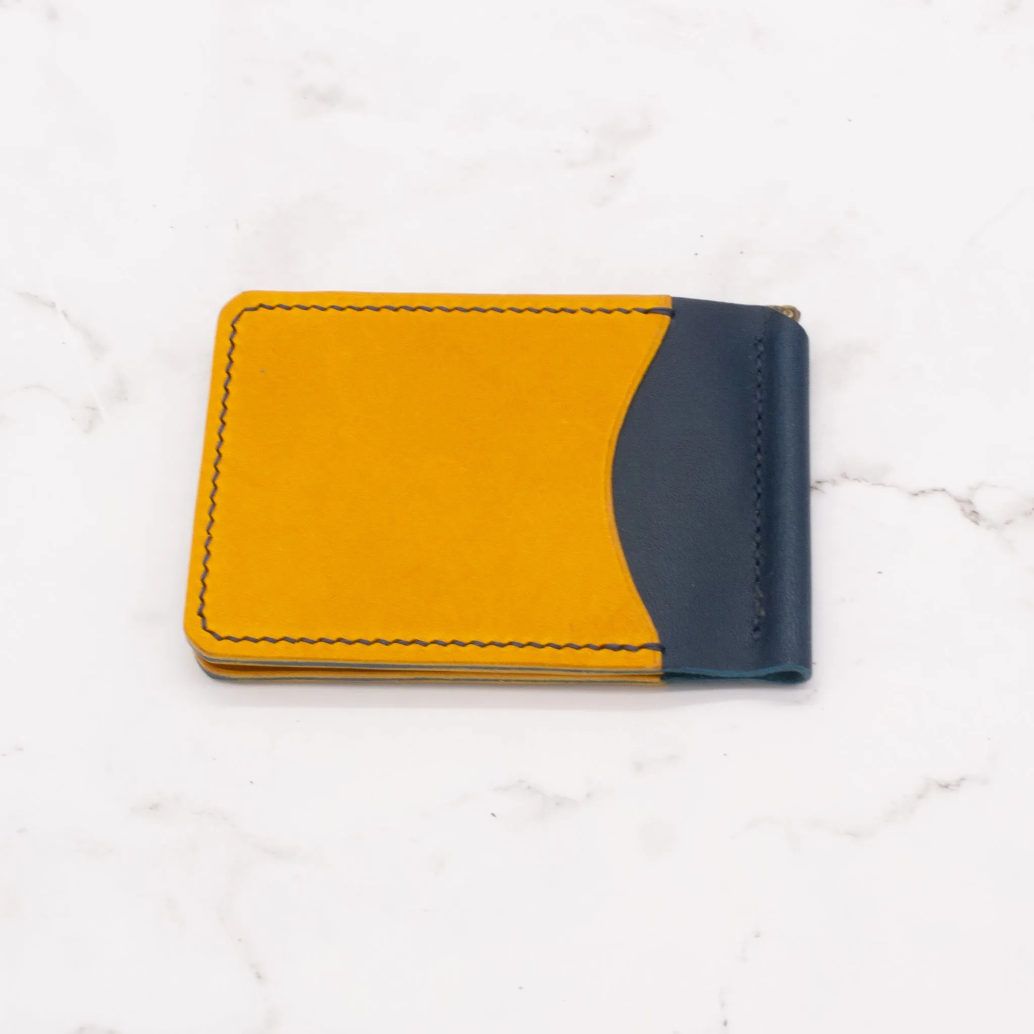 Colorblock Slim Money Clip Bifold Wallet