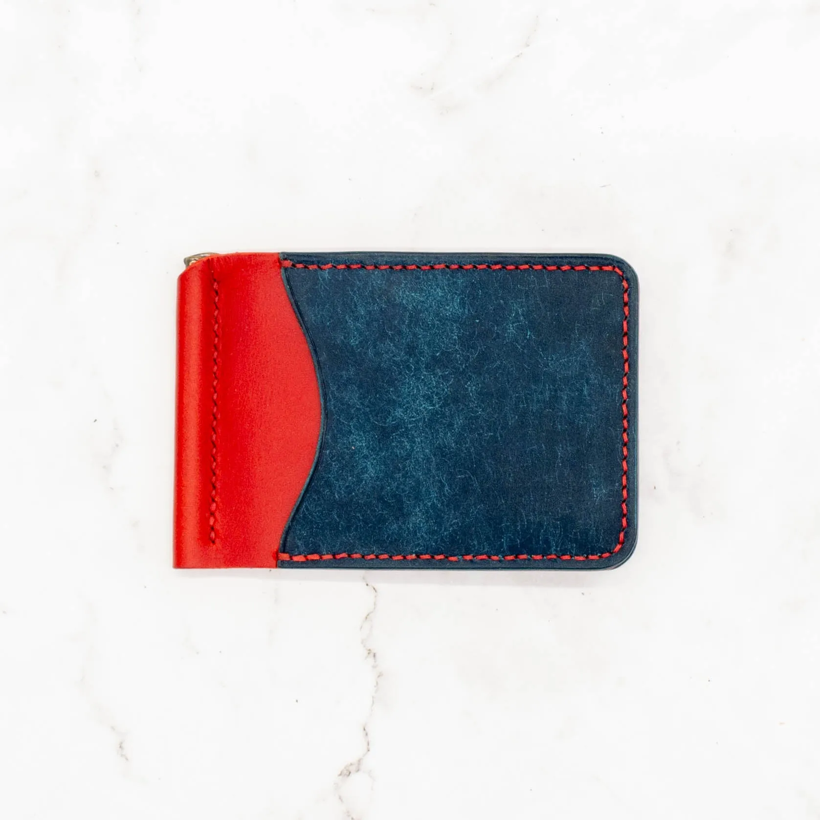 Colorblock Slim Money Clip Bifold Wallet