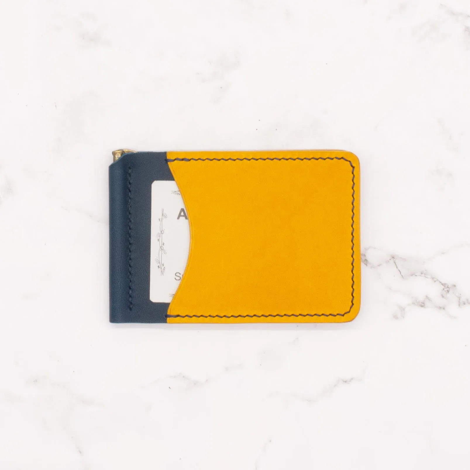 Colorblock Slim Money Clip Bifold Wallet