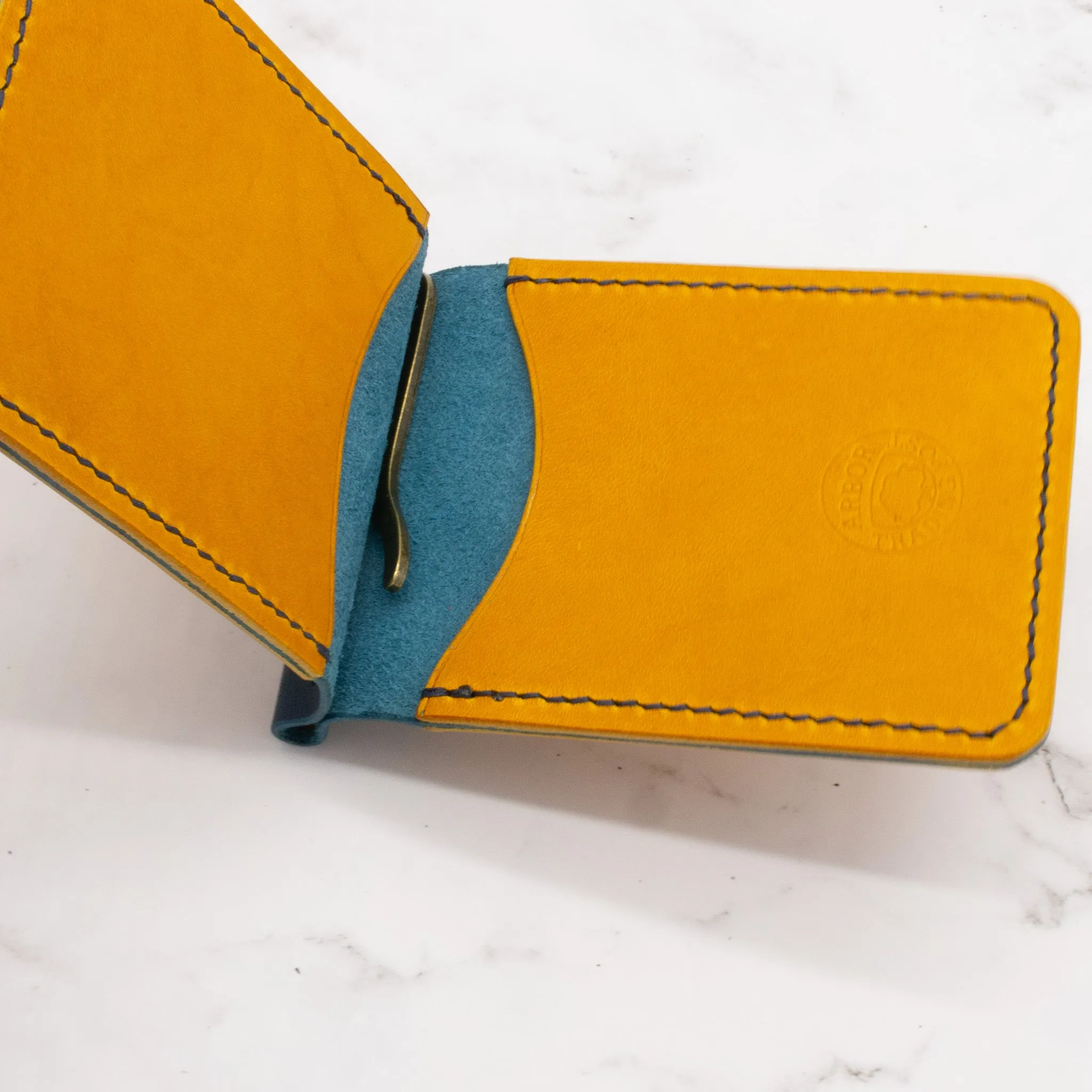 Colorblock Slim Money Clip Bifold Wallet