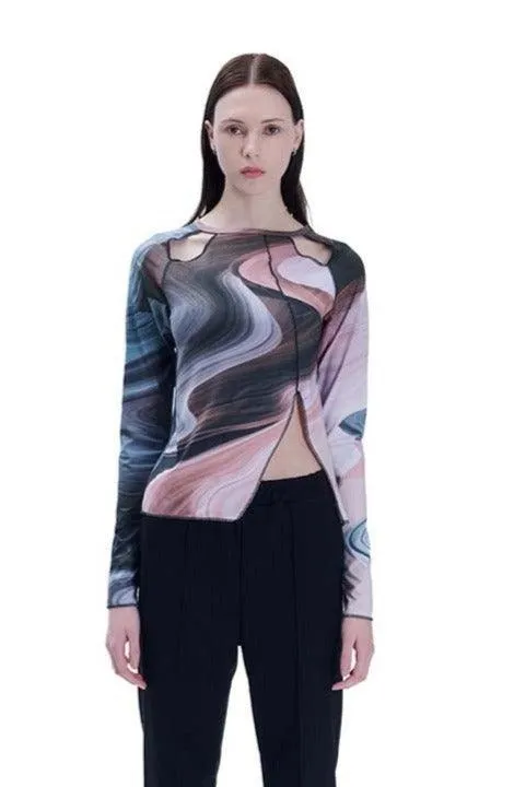 Cut Out Print Top