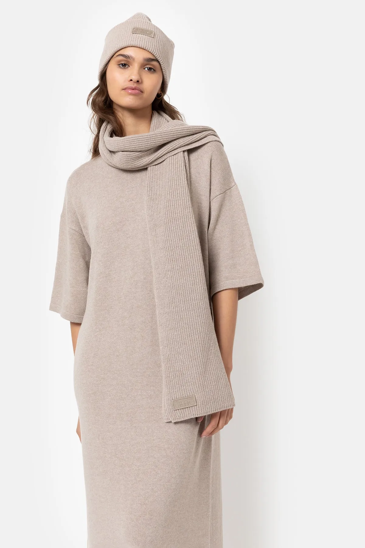 Edouard Merino Wool Scarf | Biscuit