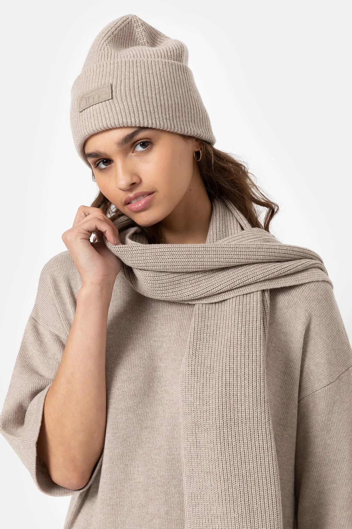 Edouard Merino Wool Scarf | Biscuit