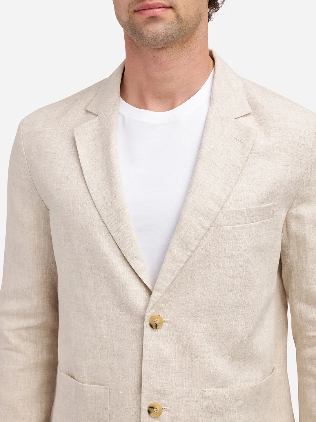 Emery Linen Blazer Beige