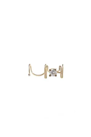 Gold Dental Collection Brace Single Gem Lower Teeth Brace (single)