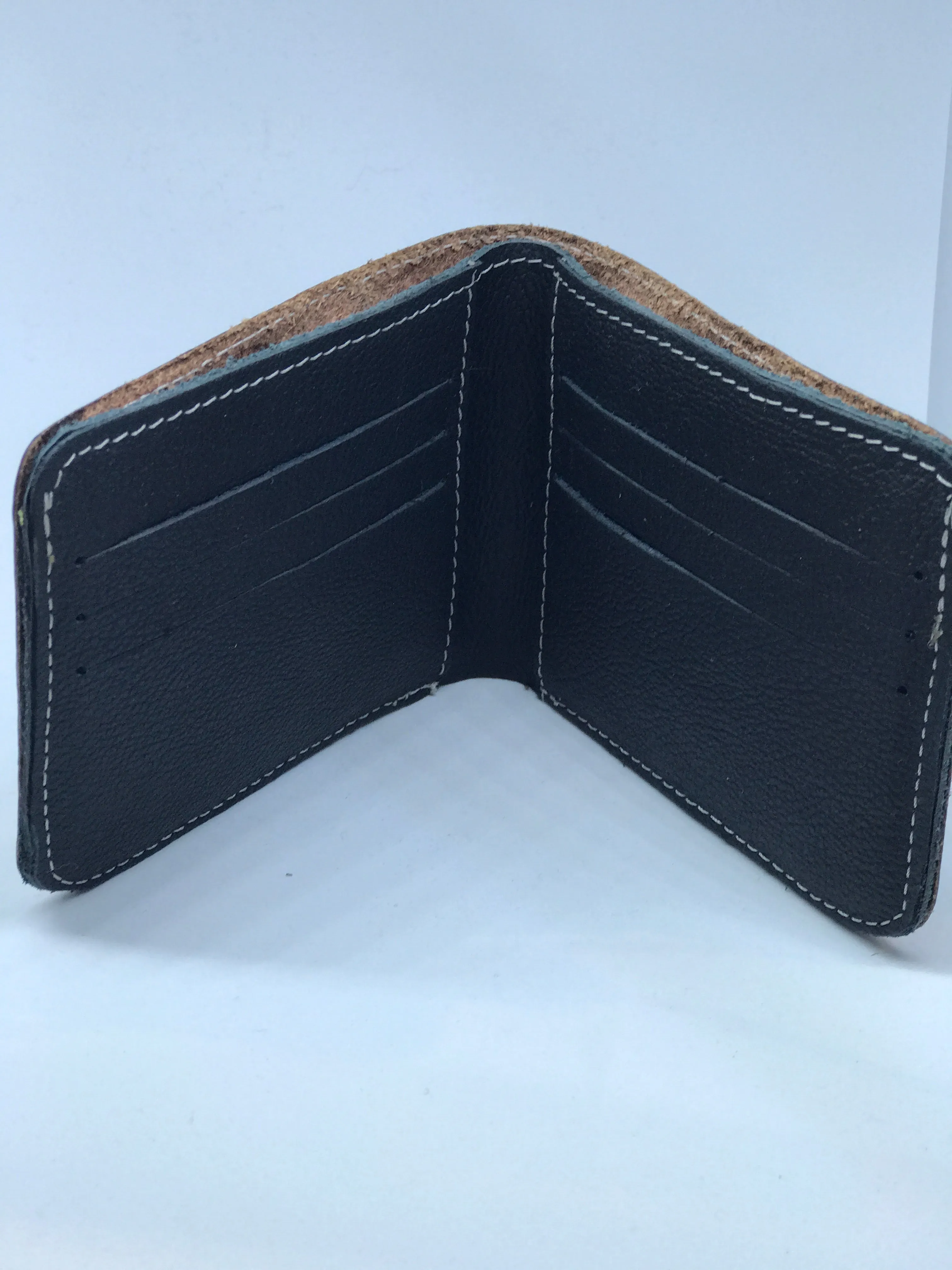 Handmade Leather Bi-Fold Pattern Wallets