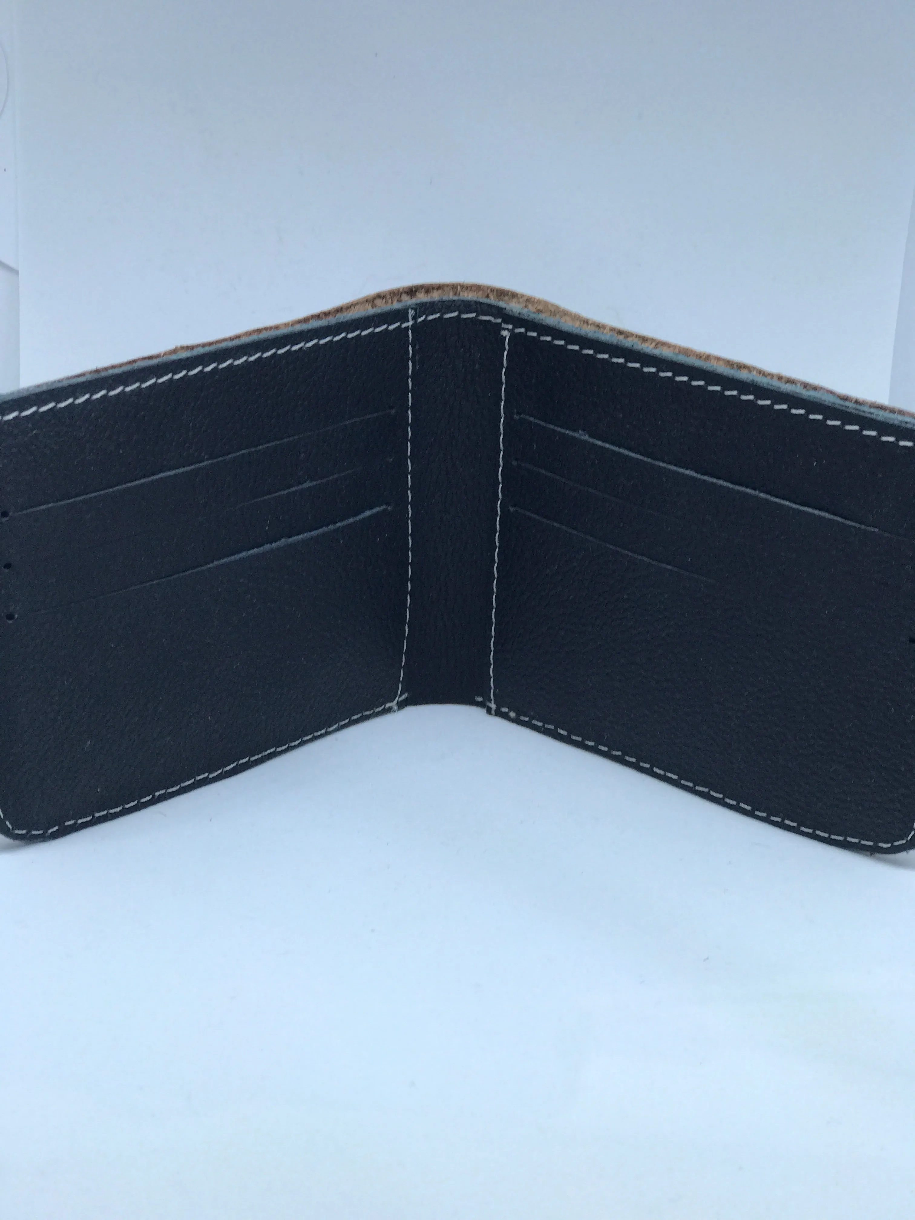 Handmade Leather Bi-Fold Pattern Wallets