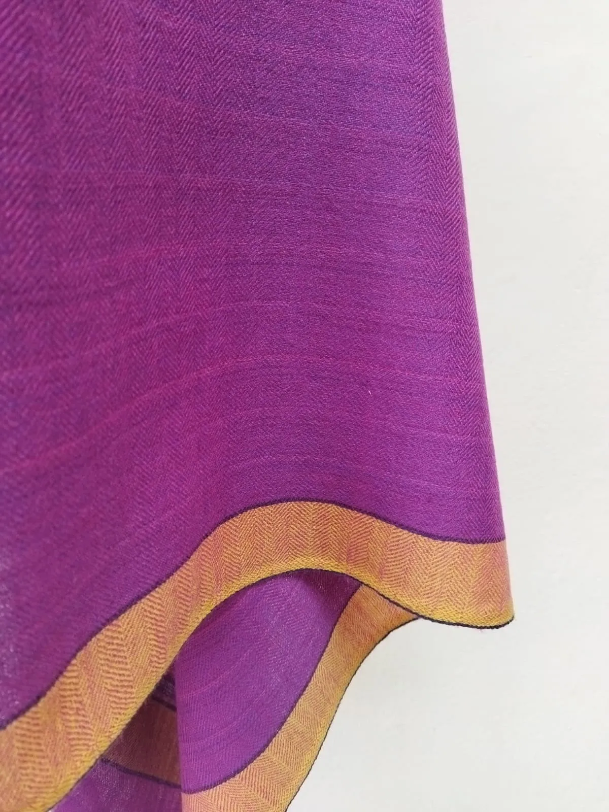 Handwoven Merino Wool Shawl Purple