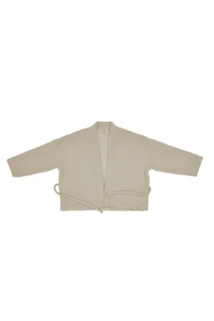 Ivory Boucle Open Cardigan