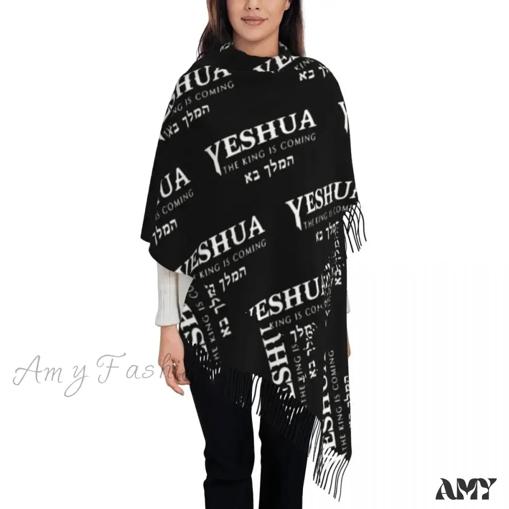 Jesus Saved My Life Warm Winter Christian Faith Shawl Wrap Scarf