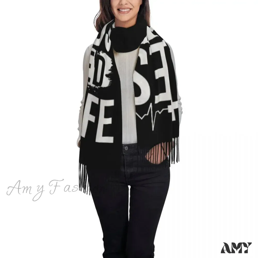 Jesus Saved My Life Warm Winter Christian Faith Shawl Wrap Scarf