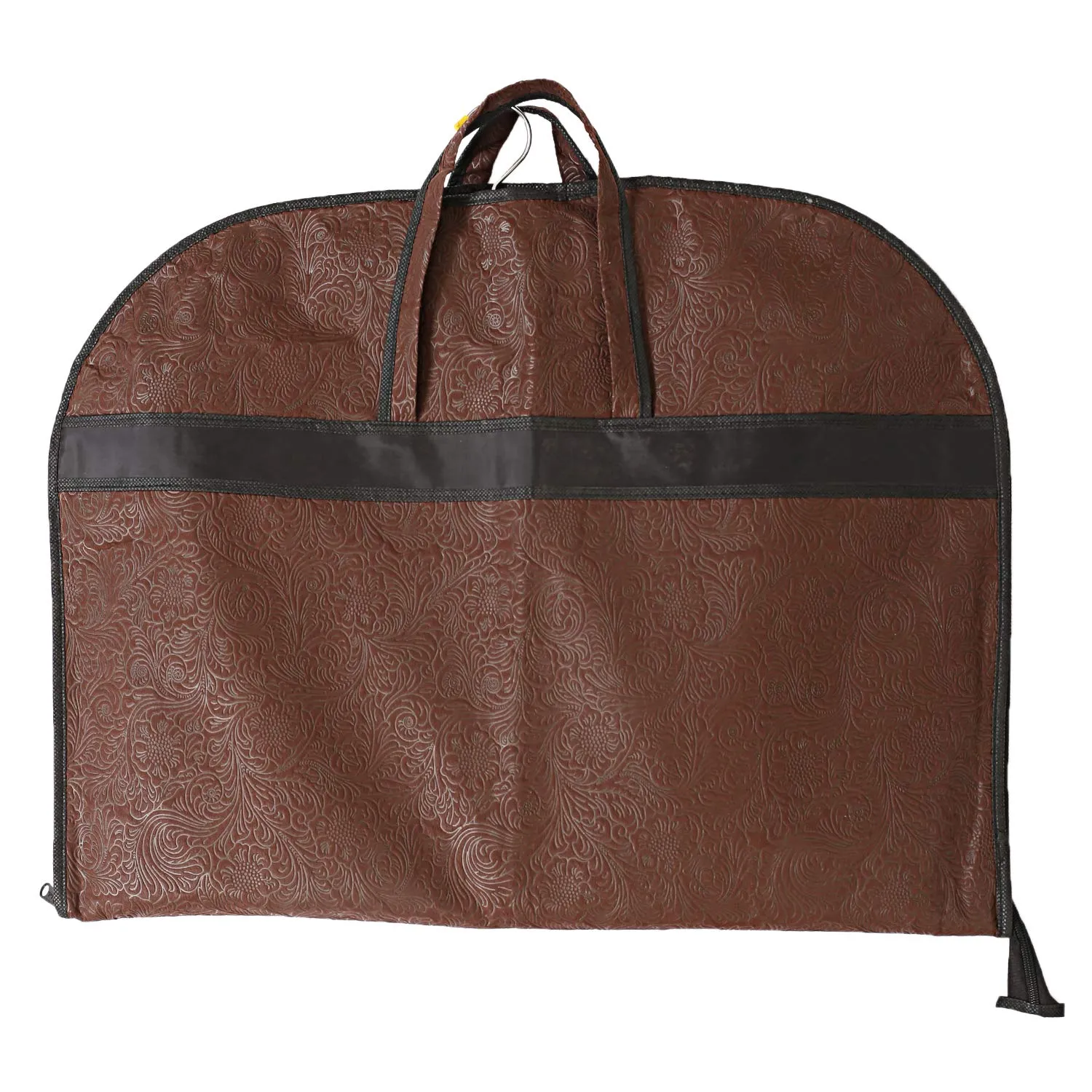 Kuber Industries Exclusive Blazer Cover Bag|Coat Cover for Wardrobe|Hanging Clothes Cover for Jacket, Suit, Dresses|Brown