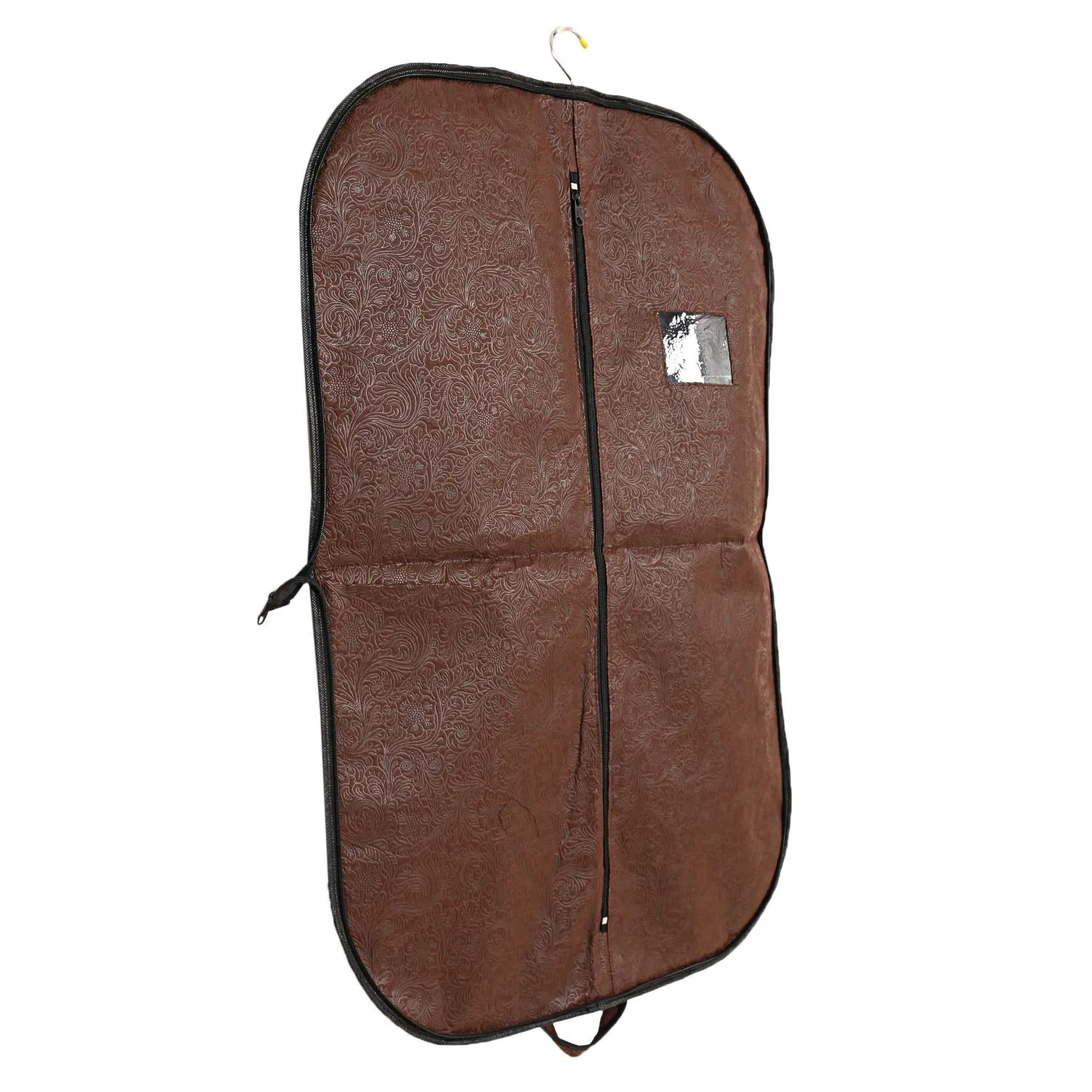 Kuber Industries Exclusive Blazer Cover Bag|Coat Cover for Wardrobe|Hanging Clothes Cover for Jacket, Suit, Dresses|Brown