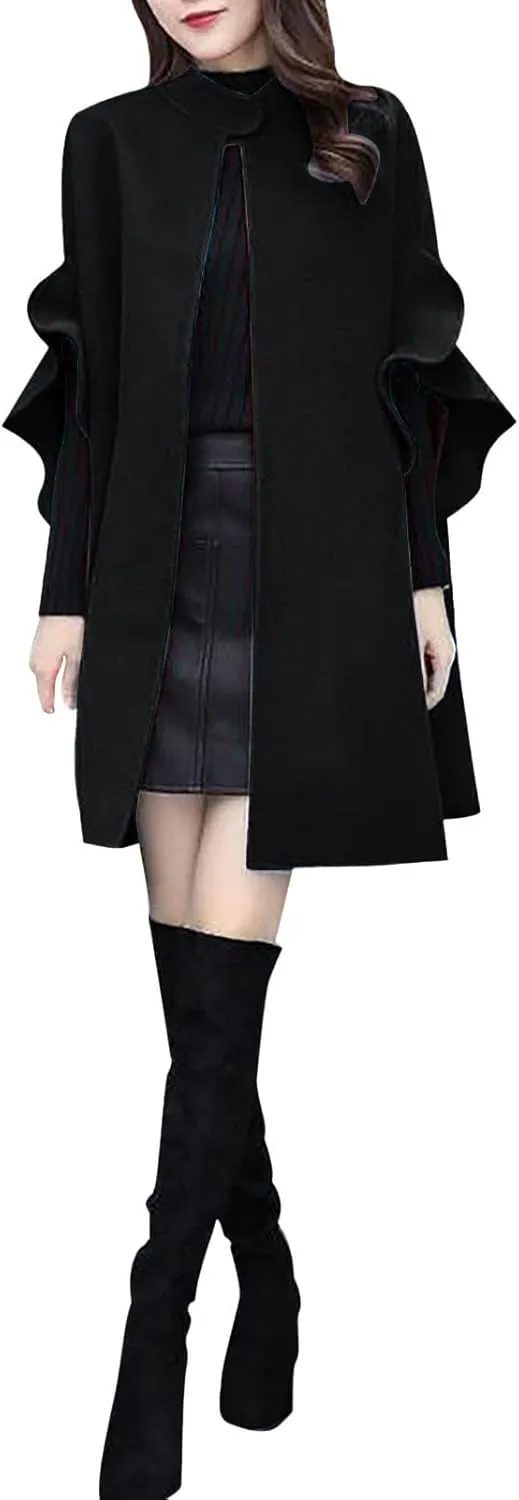 LCMTWX Winter Coats for Women Winter Office Sleeveless Button Woolen Jacket Coat Long Coats for Women Dressy Winter Coat