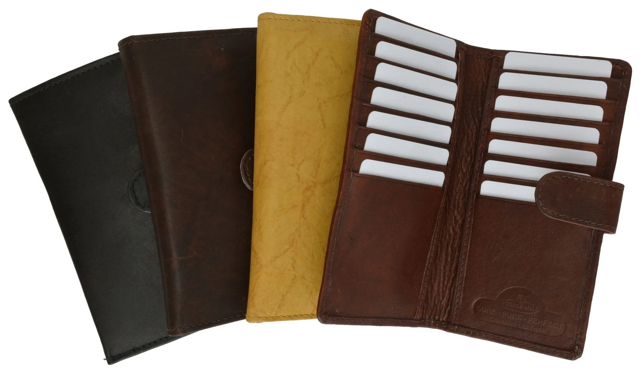 Leather Credit Cards Holder Checkbook Size
