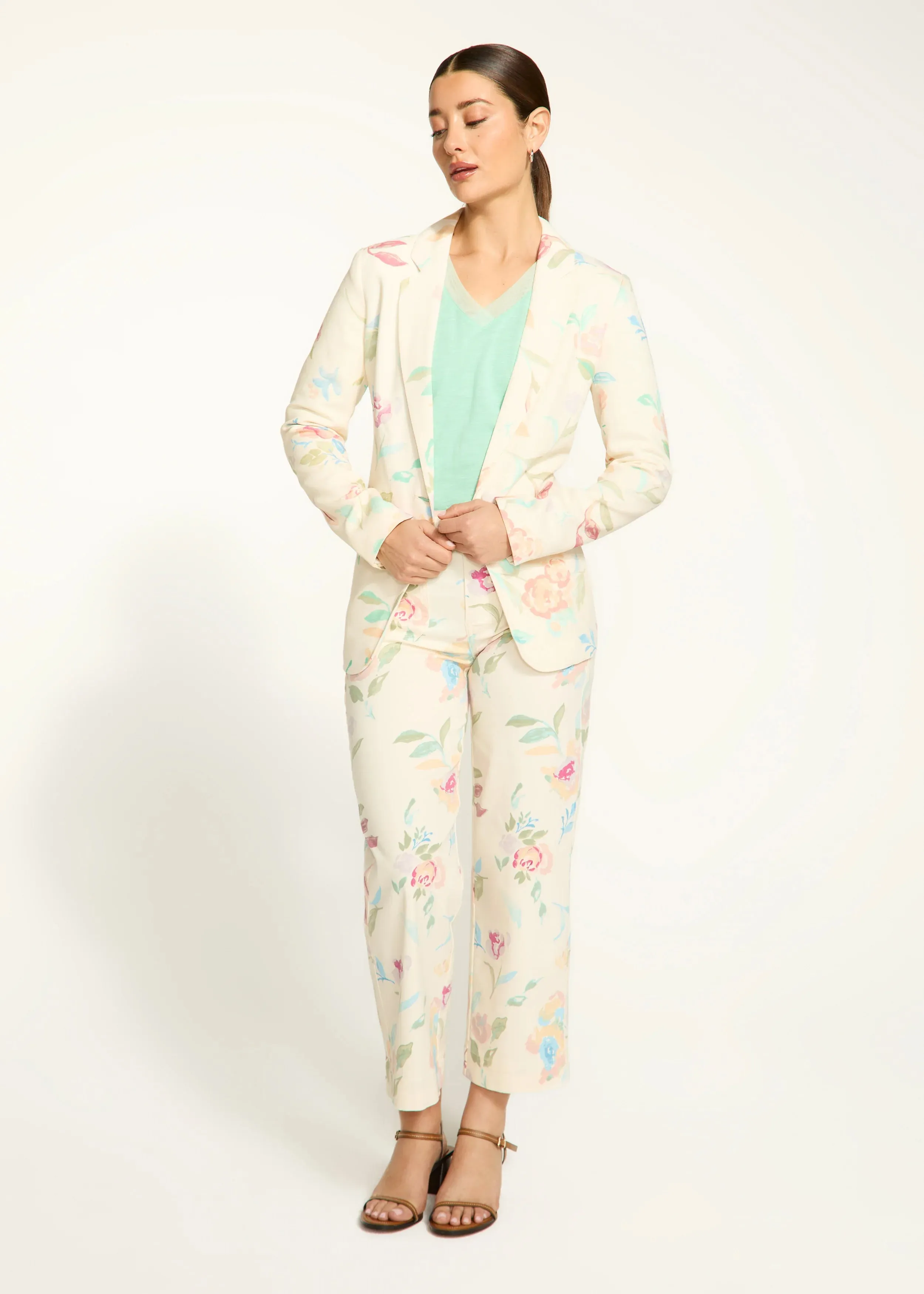 Libby Print Textured Printed Blazer - FDJ French Dressing 1624989