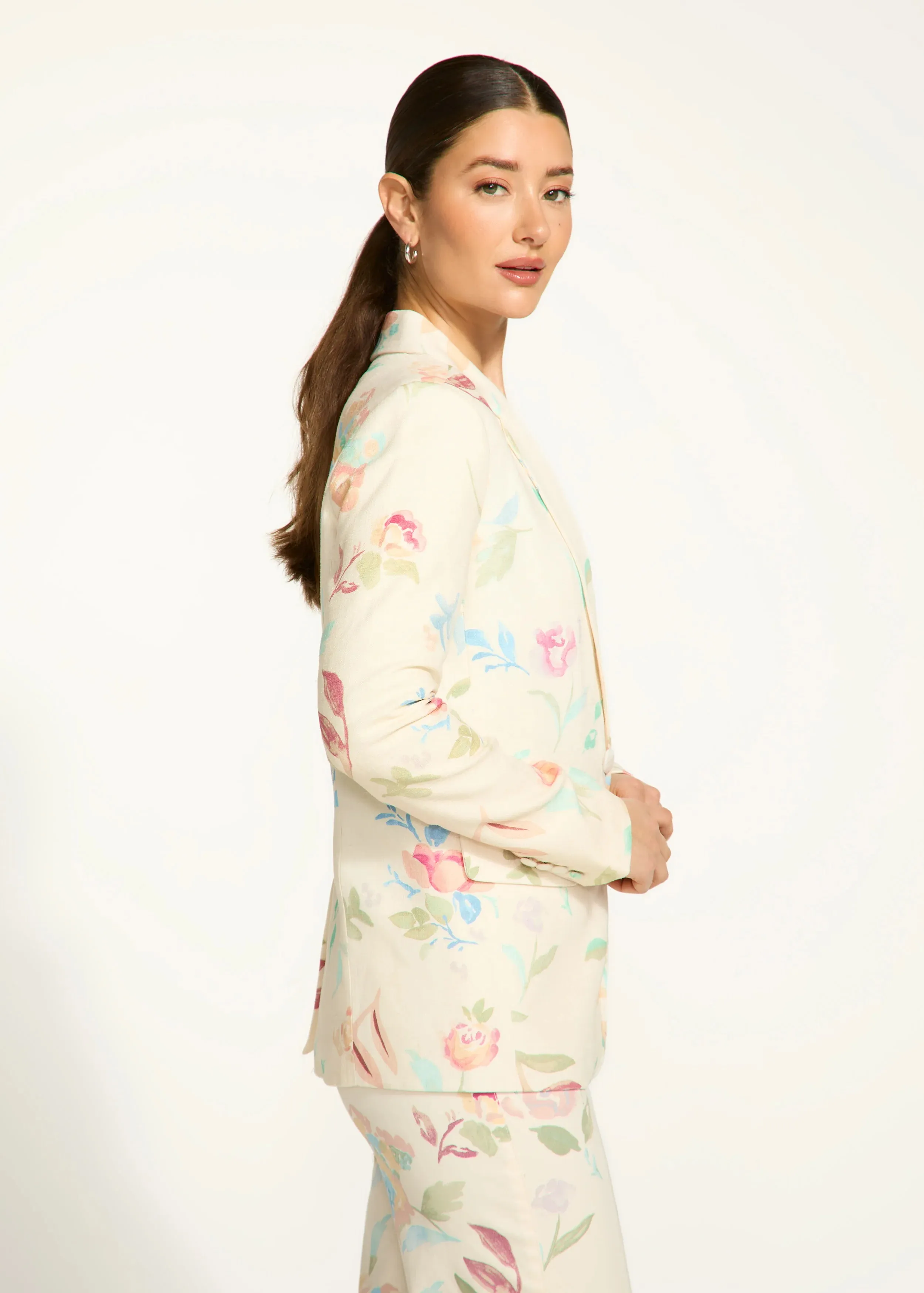 Libby Print Textured Printed Blazer - FDJ French Dressing 1624989