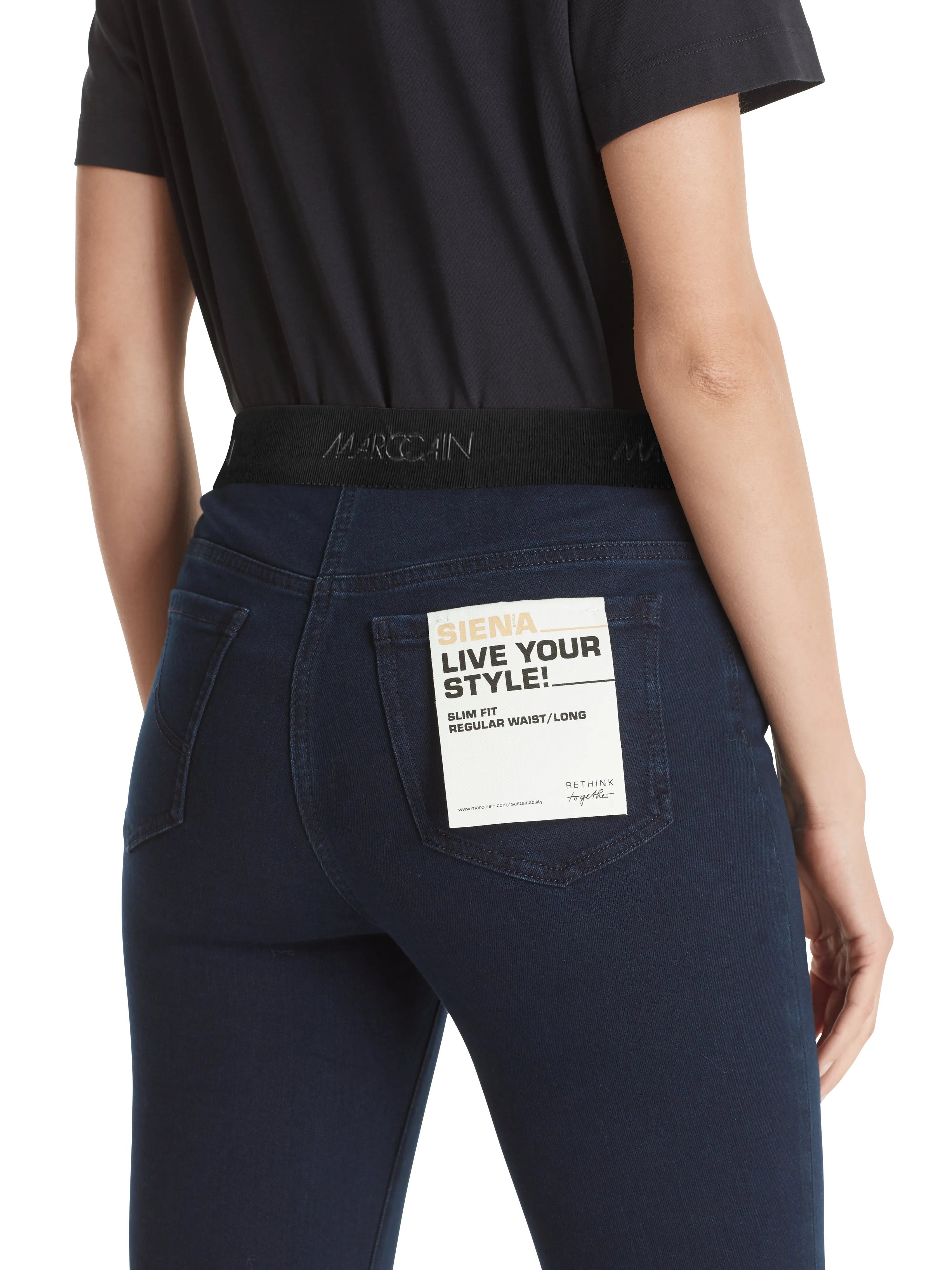 MARC CAIN Navy Pull On Leggings